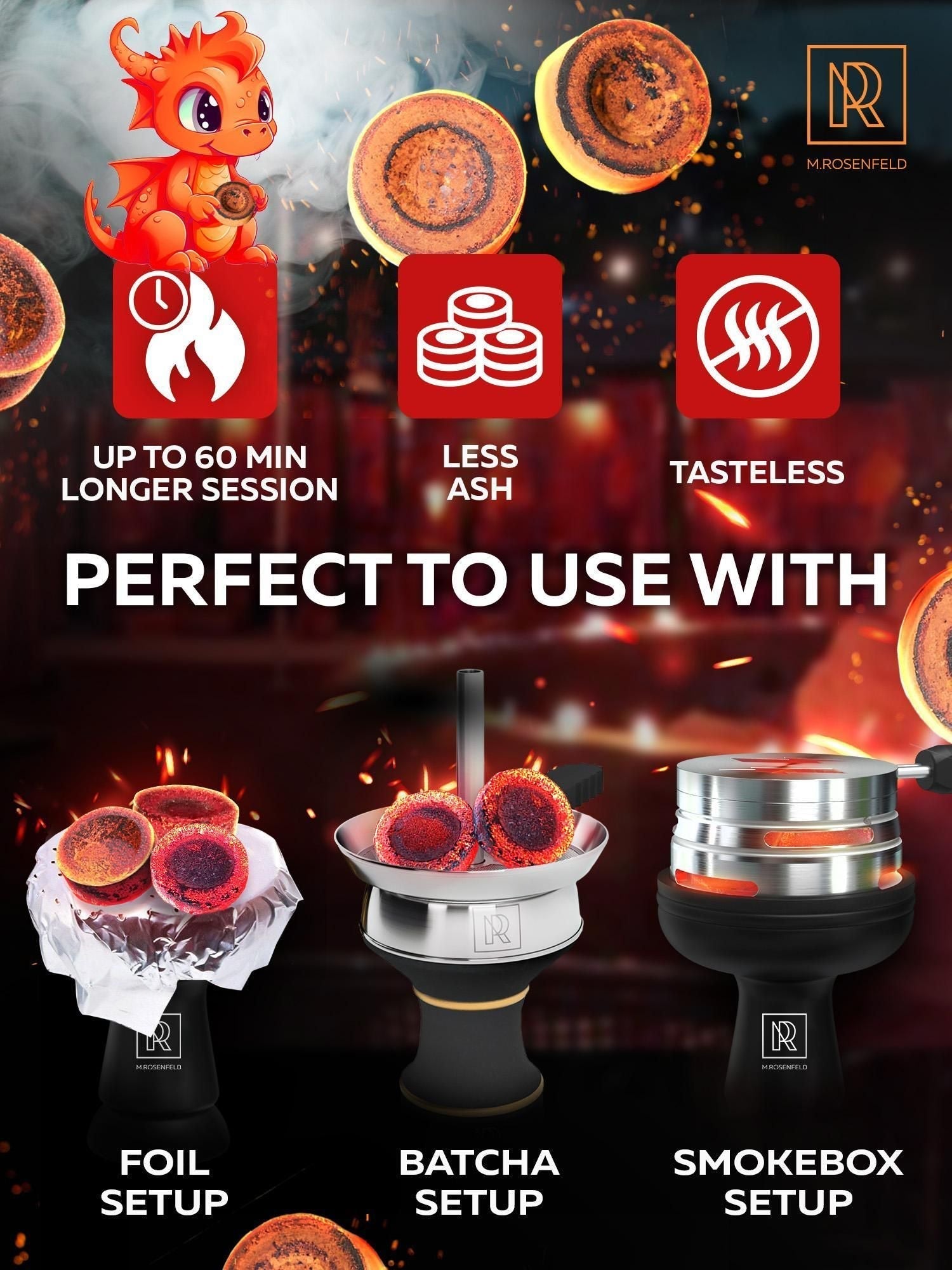 Quick Light Hookah Charcoal Tablets Premium Quality Incense Charcoal Discs Pack of 200 Charcoal for Incense Burning