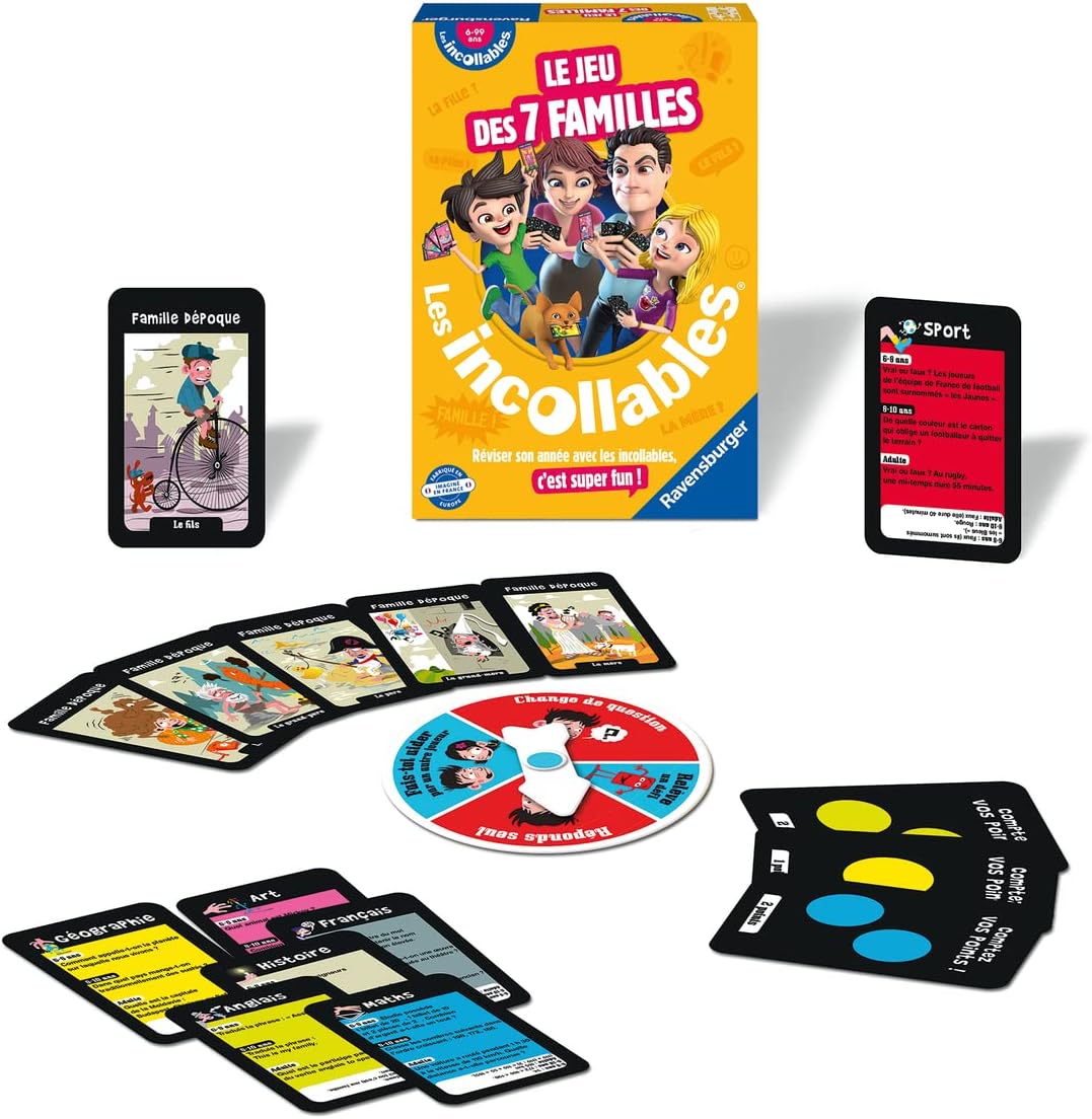 Ravensburger – 26624 – Card Game of 7 Families Incollables