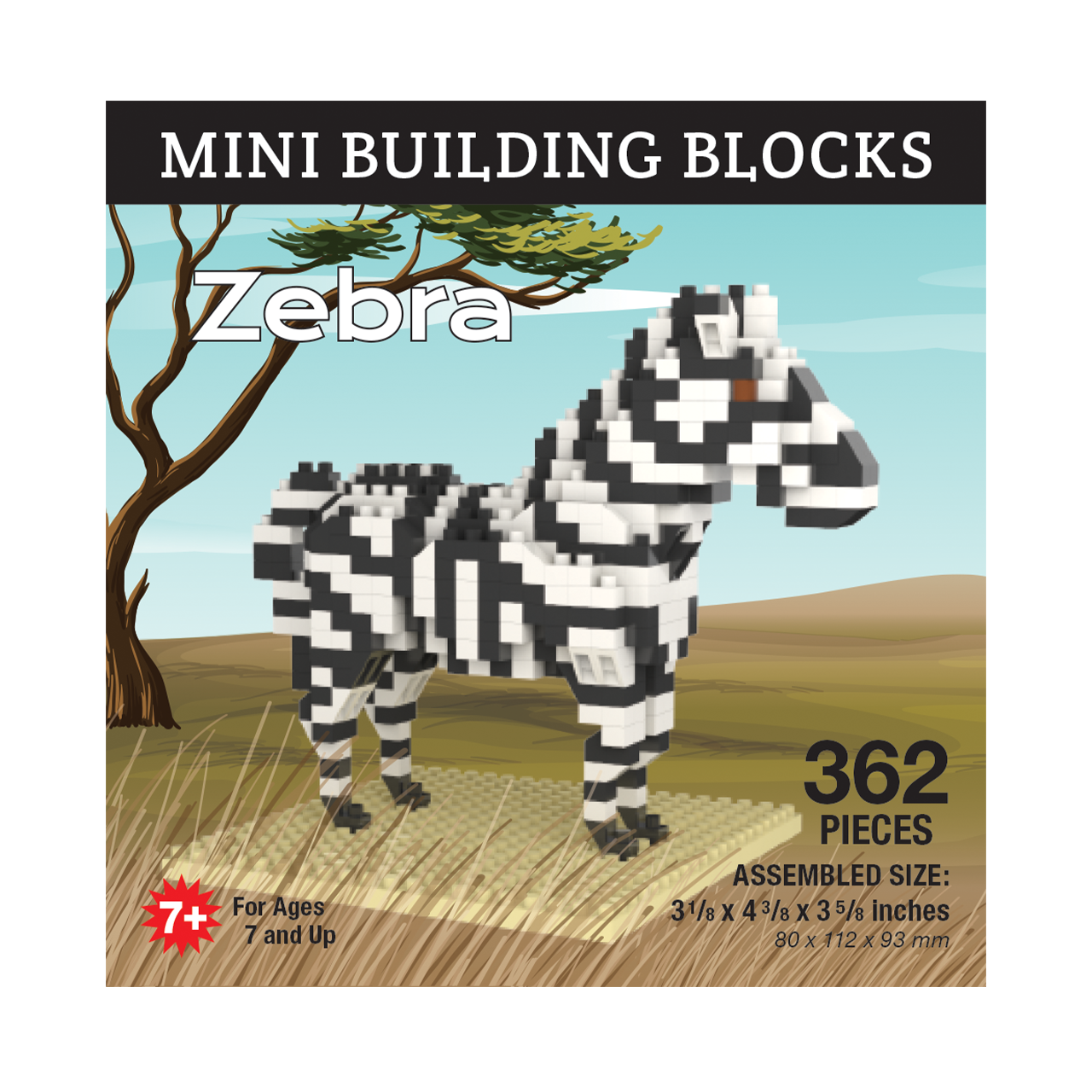 Mini Building Blocks -  Zebra