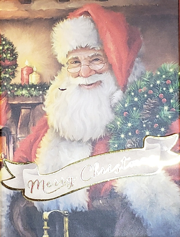 Tall Gift Card Gift Box - Classic Santa