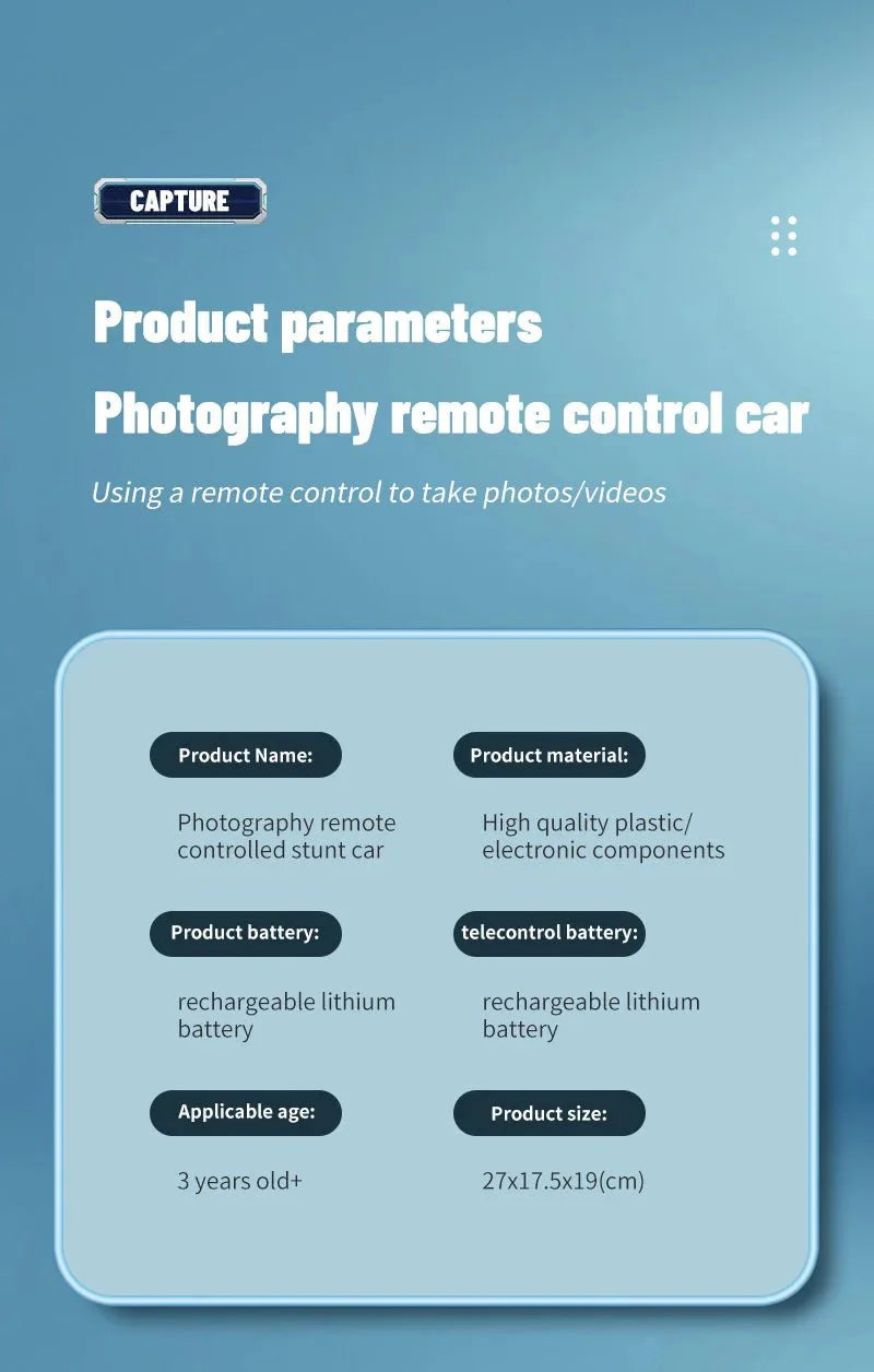 Remote Control Car Photography HD Video Real-time Video Dialogue Smart Off-road Vehicle Children Rc Car Toy Gift