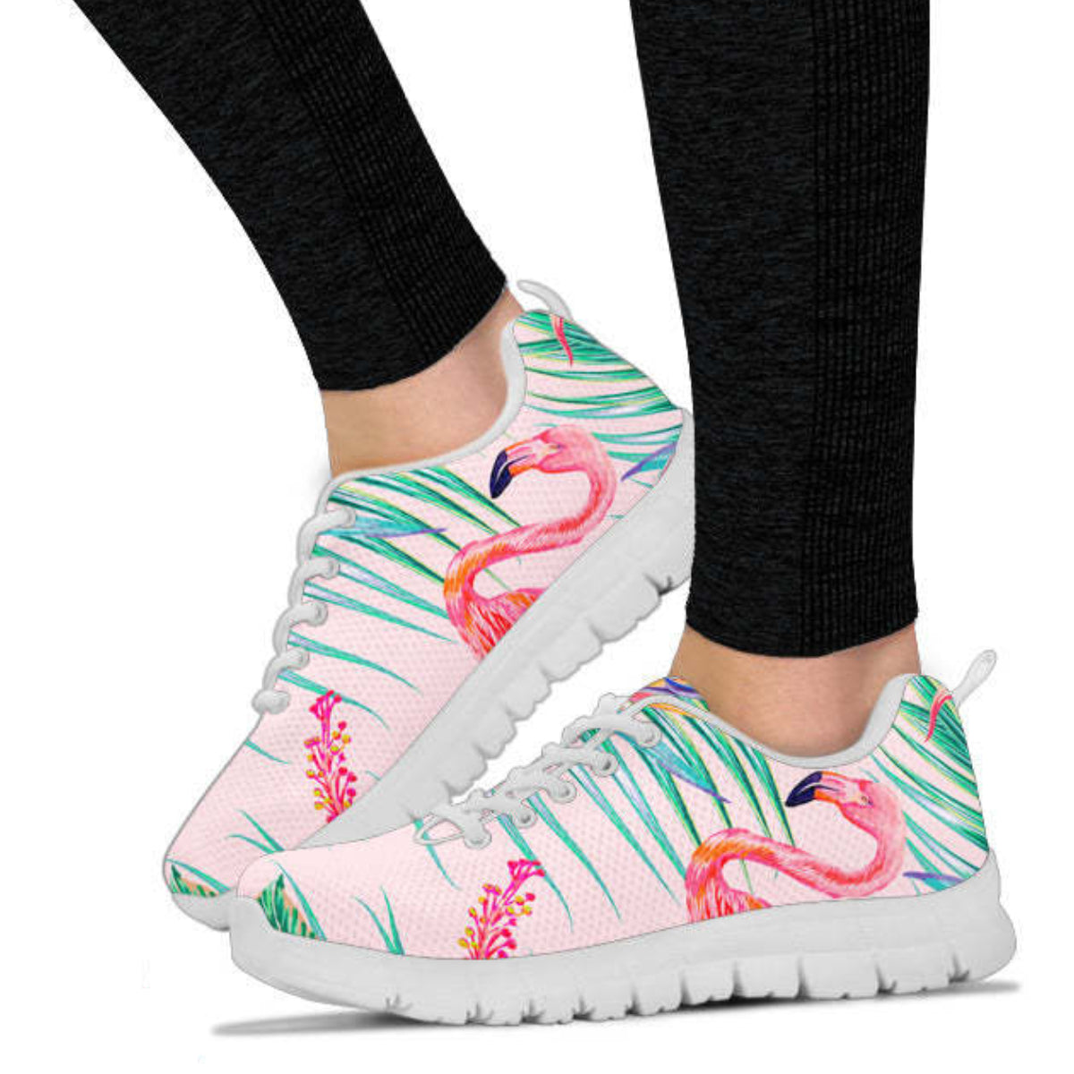 Flamingo Tropical Flower Sneakers