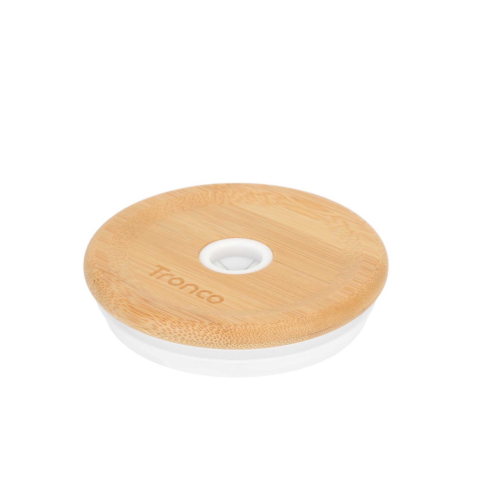 Replacement Bamboo Lid for Tumblers, Press-In Lid, Fits Tronco 32 oz 42 oz Glass Tumblers with Handle, Amber