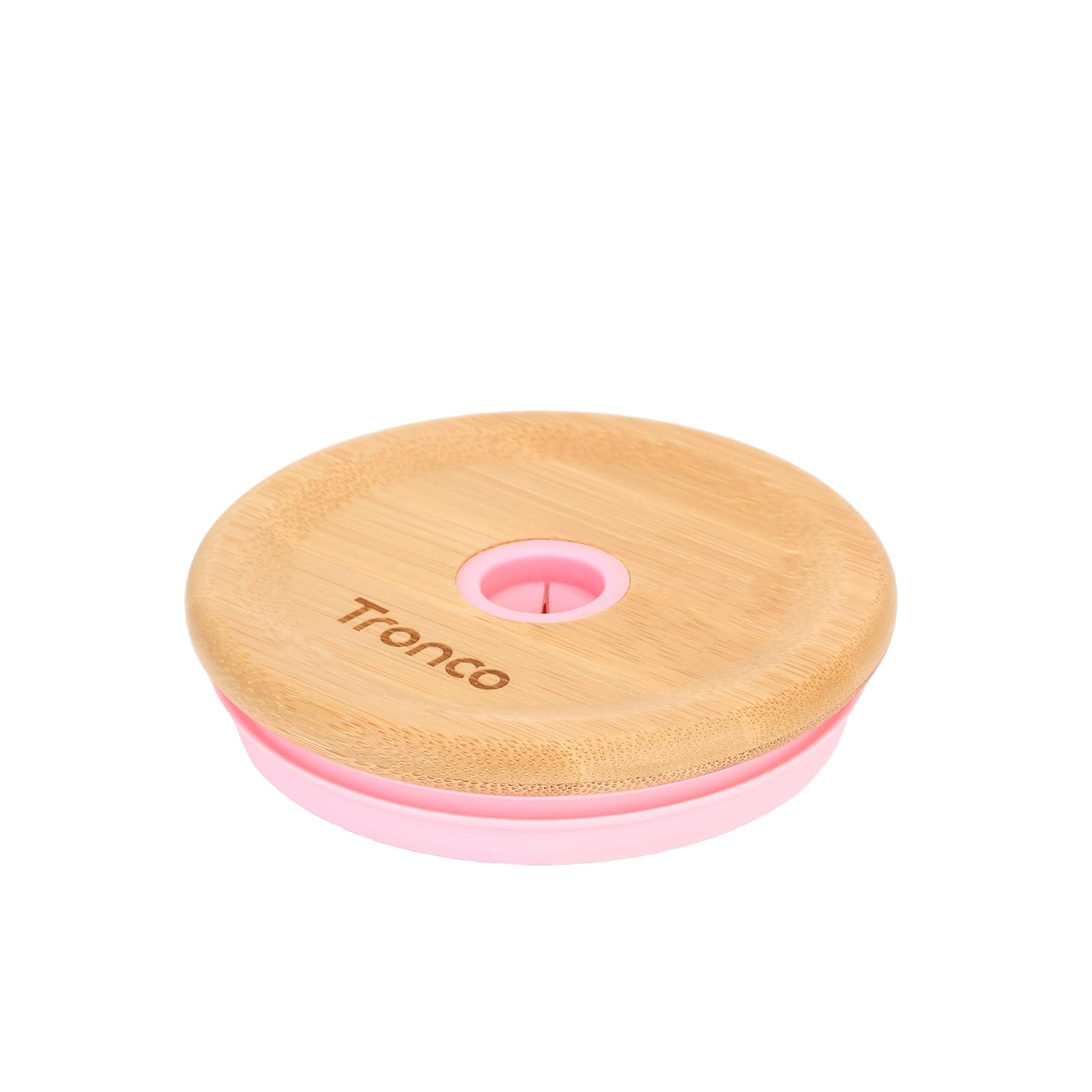 Replacement Bamboo Lid for Tumblers, Press-In Lid, Fits Tronco 32 oz 42 oz Glass Tumblers with Handle, Amber