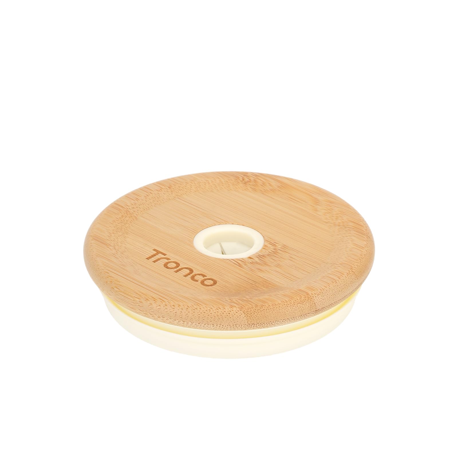 Replacement Bamboo Lid for Tumblers, Press-In Lid, Fits Tronco 32 oz 42 oz Glass Tumblers with Handle, Amber