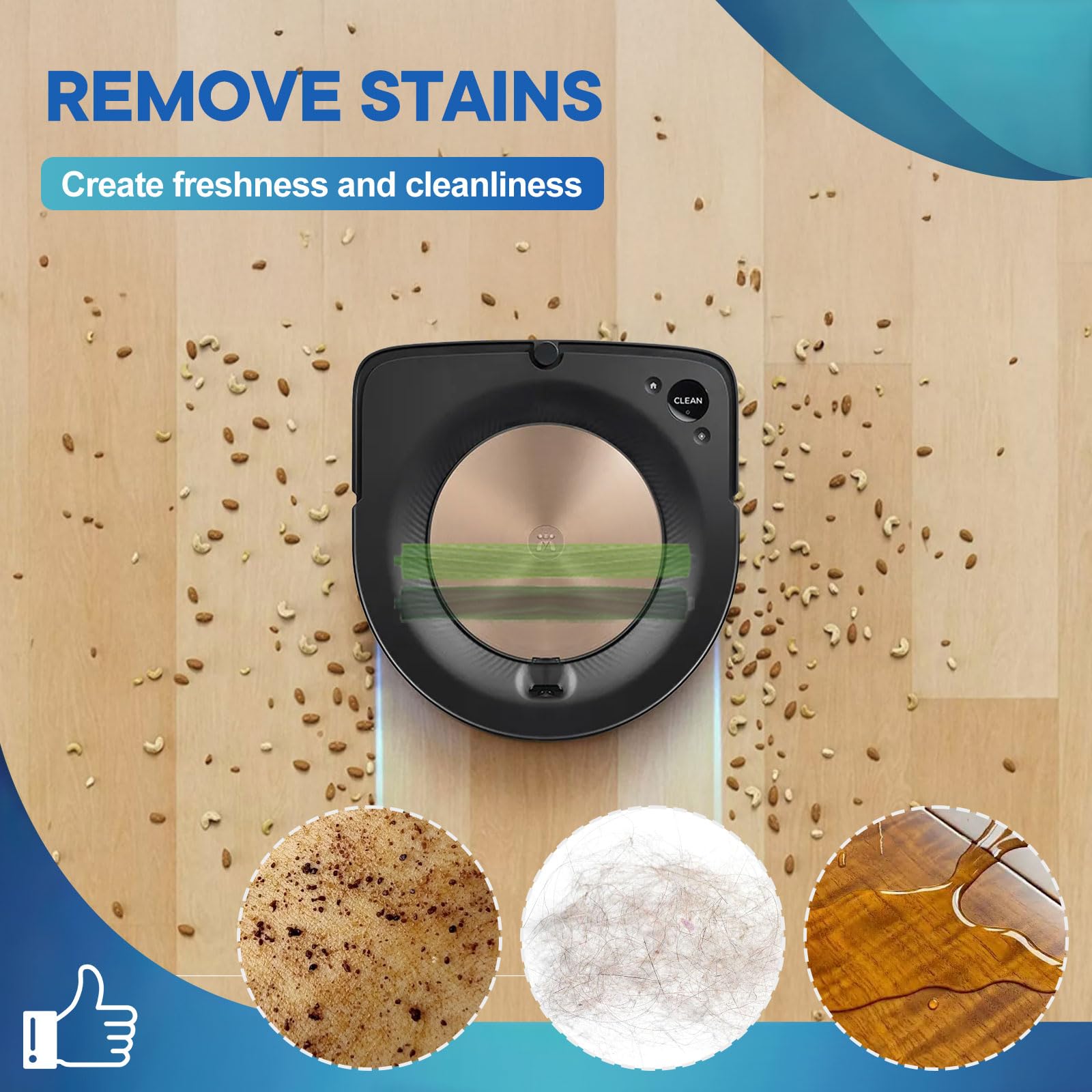 Replacement Parts for iRobot Roomba s9 (9150) s9+ s9 Plus (9550) s Series Vacuum Cleaner, Accessories includes 1 Set of Multi-Surface Rubber Brush,4 Side Brushes,4 Filters,4 Dust Bags