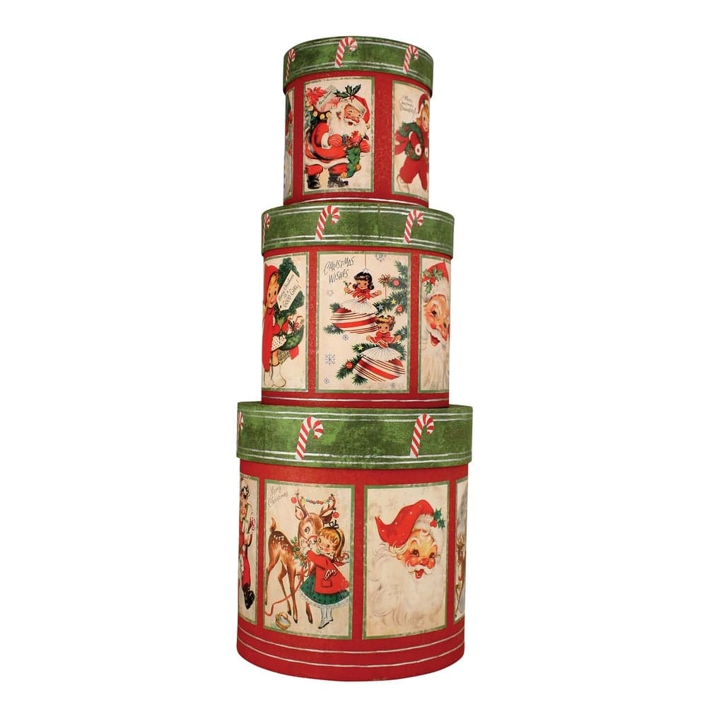 Retro Christmas Nesting Boxes S3 by Bethany Lowe Designs