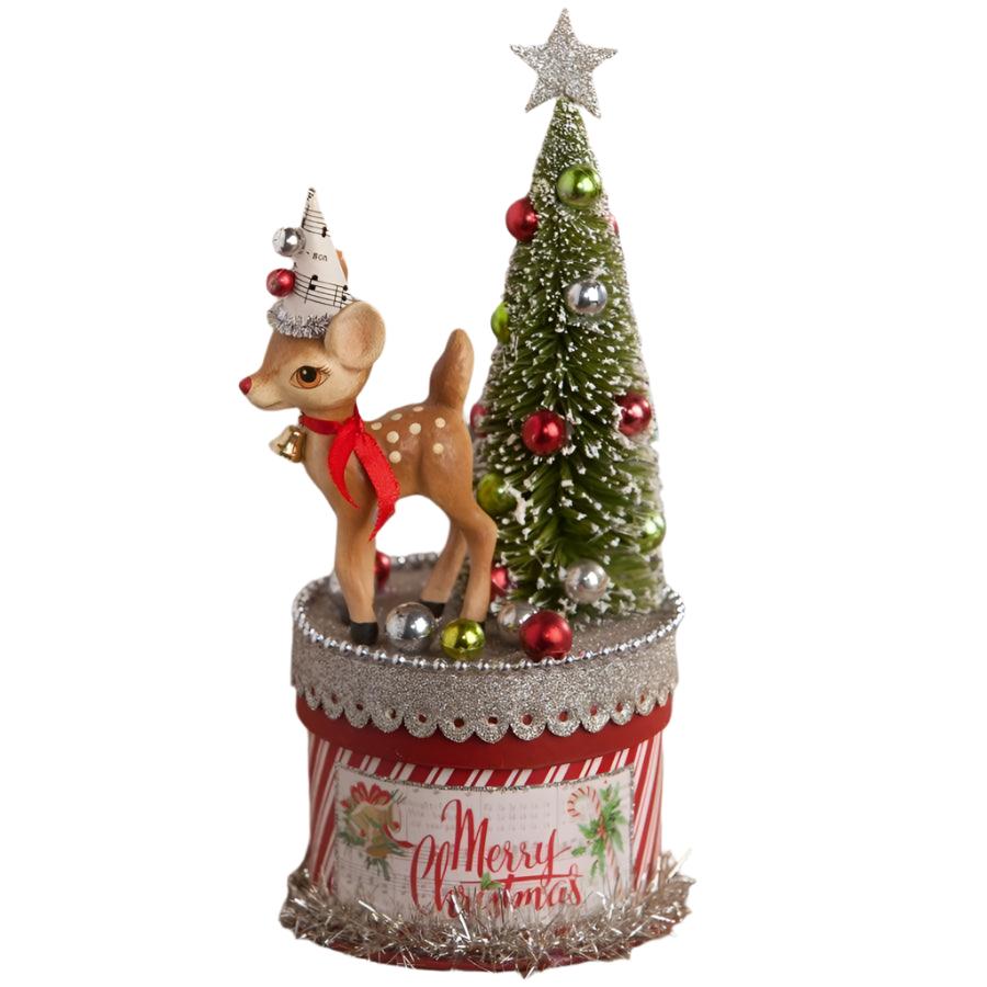 Retro Deer on Box Small by Bethany Lowe Designs