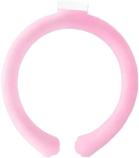 Reusable Neck Cooling Tube, Wearable Ice Ring for Hot Weather, Body Cooling Neck Cooler（Super Good qualiey） (Pink)