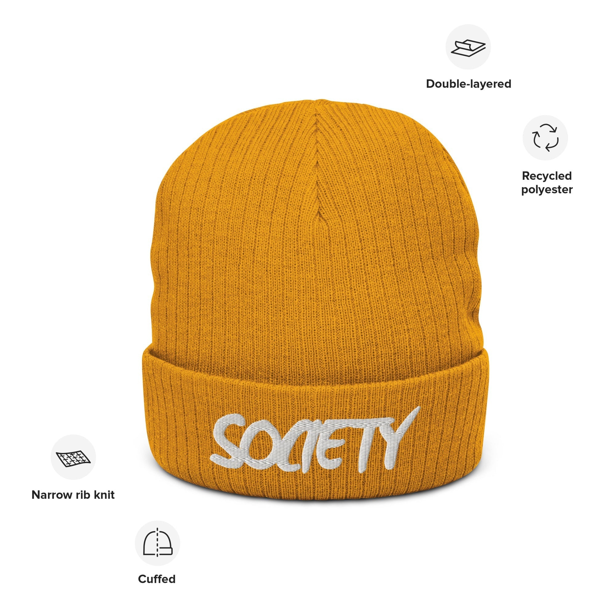 Eco Friendly Exclusive RICHJVNKIE SOCIETY Ribbed knit beanie