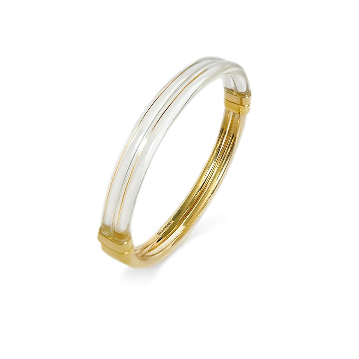 Ridge Lucite Hinge Bangle