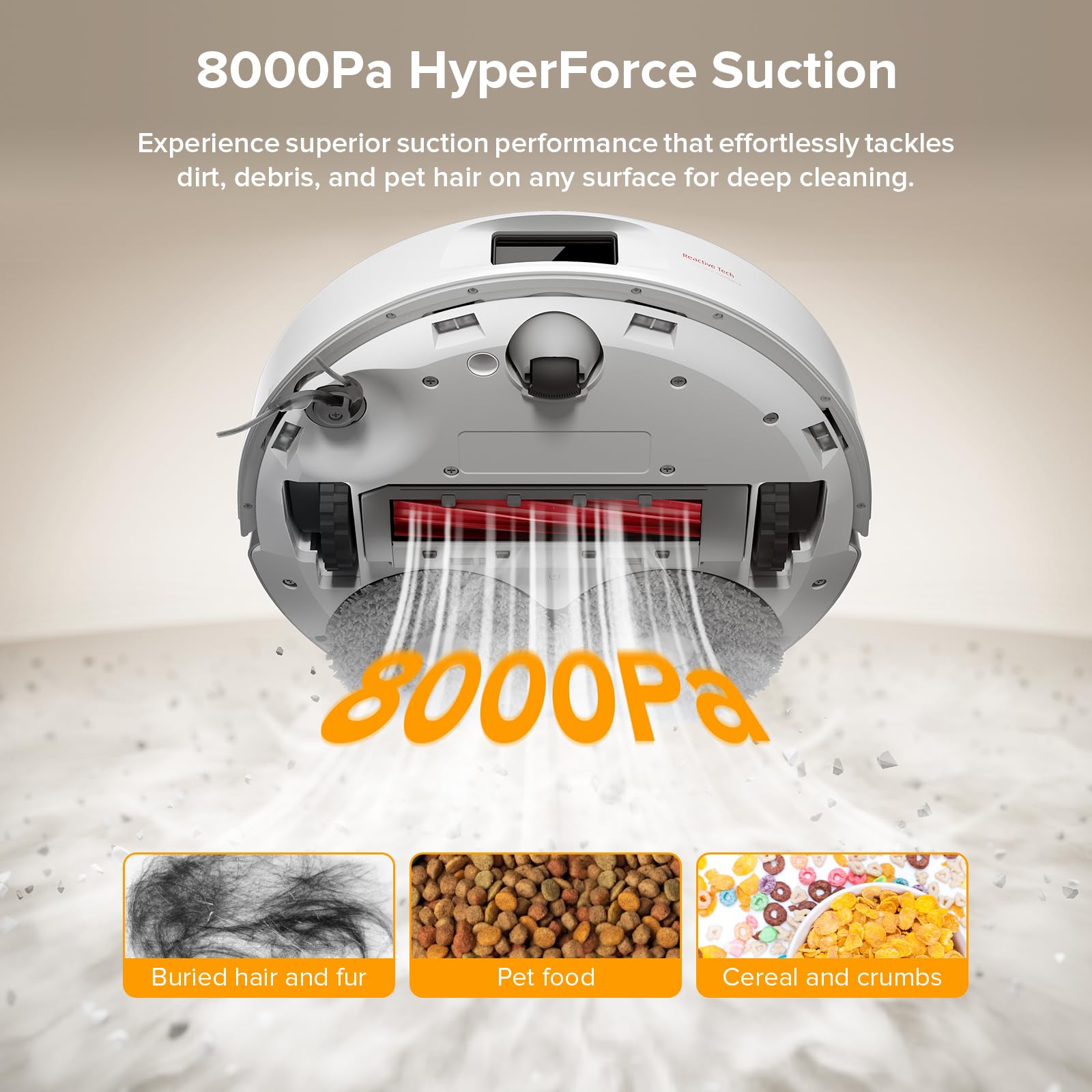 roborock Qrevo Series Robot Vacuum and Mop, 8000Pa Suction, Upgraded from Qrevo S, Anti-Tangle Brushes, Smart Obstacle Avoidance, Auto Mop Washing, All-in-One Dock, 200RPM Spinning Mops, Black(QV 35A)