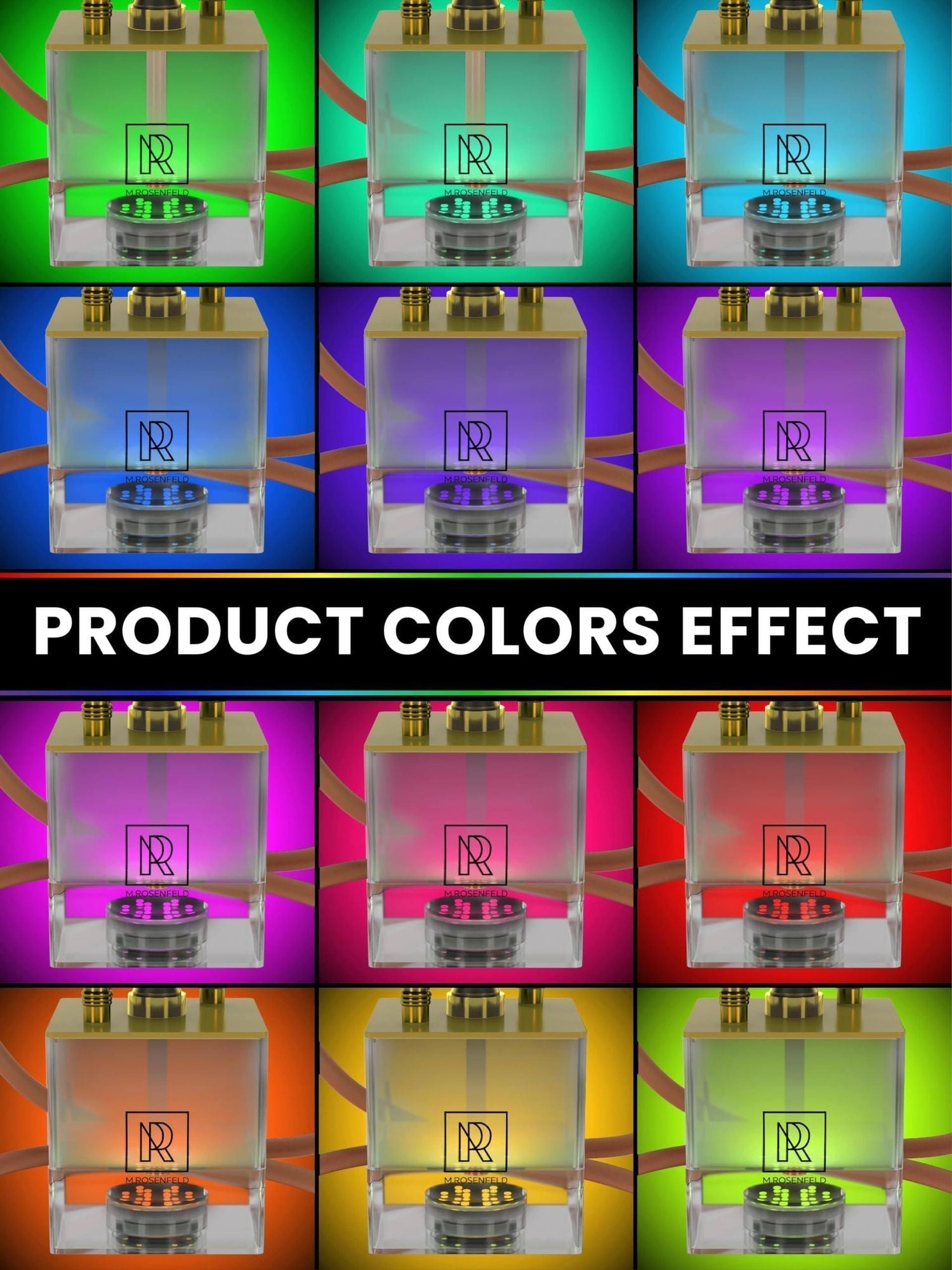 Rose Gold Hookah Set 2 Hose YADO Square Hookah To Go with Hookah Charcoal Holder Heat Management Device and Big Rose Silicone Hookah Bowl and Bag for Shisha Portable Hookah Set with Everything