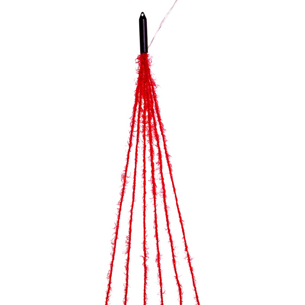 120-Light Red Fuzzy Multi-Strand With Red LED Lights