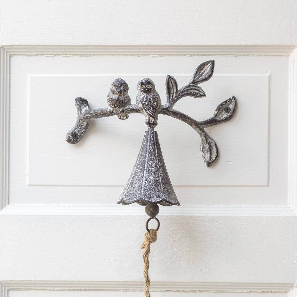 Cottagcore Rustic Birds on a Branch Dinner Bell