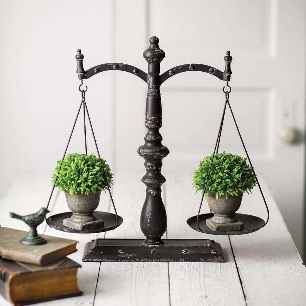 Antique Rustic Metal Decorative Balance Scale