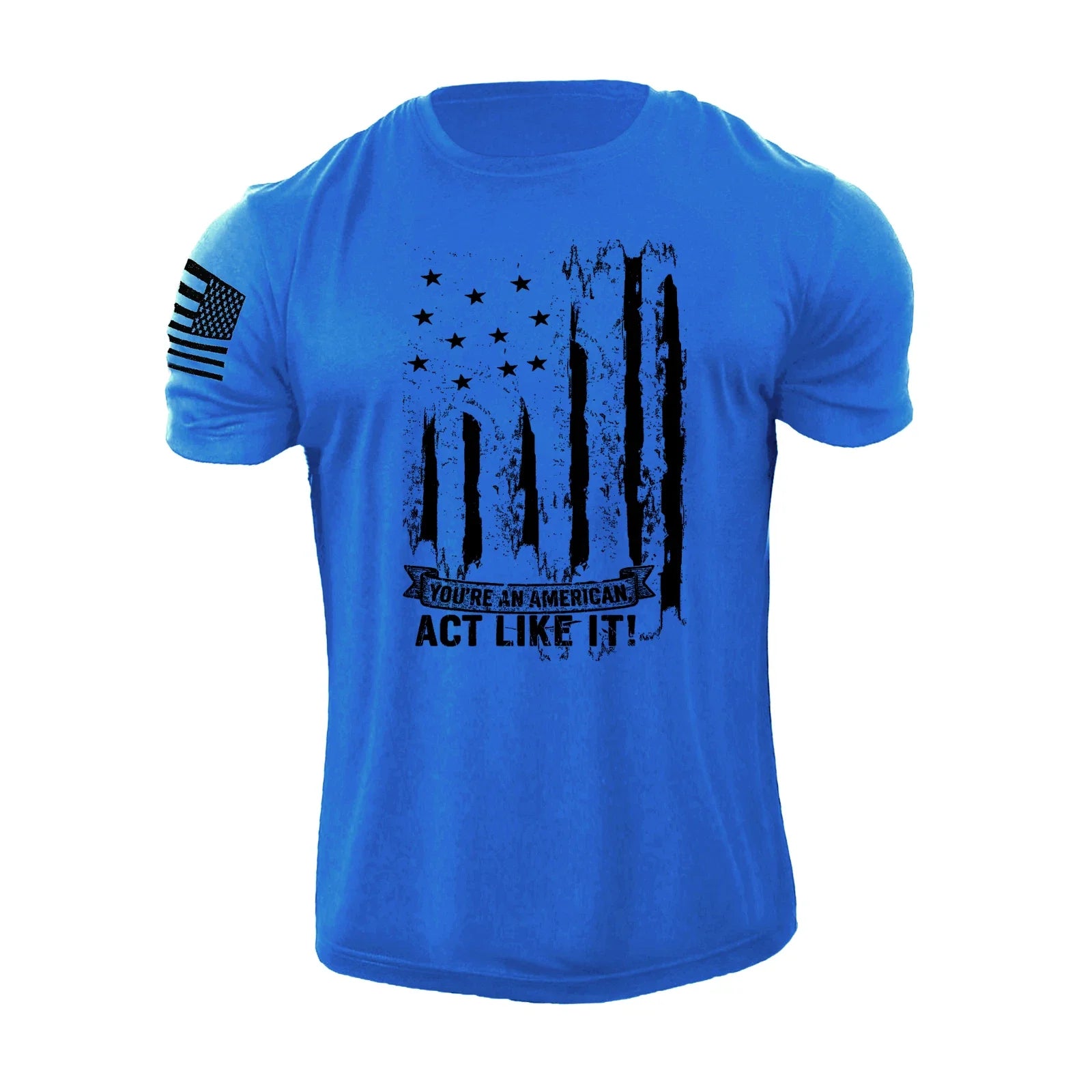 New Men's Distressed USA Flag  T-Shirt Stylish Graphic Tee