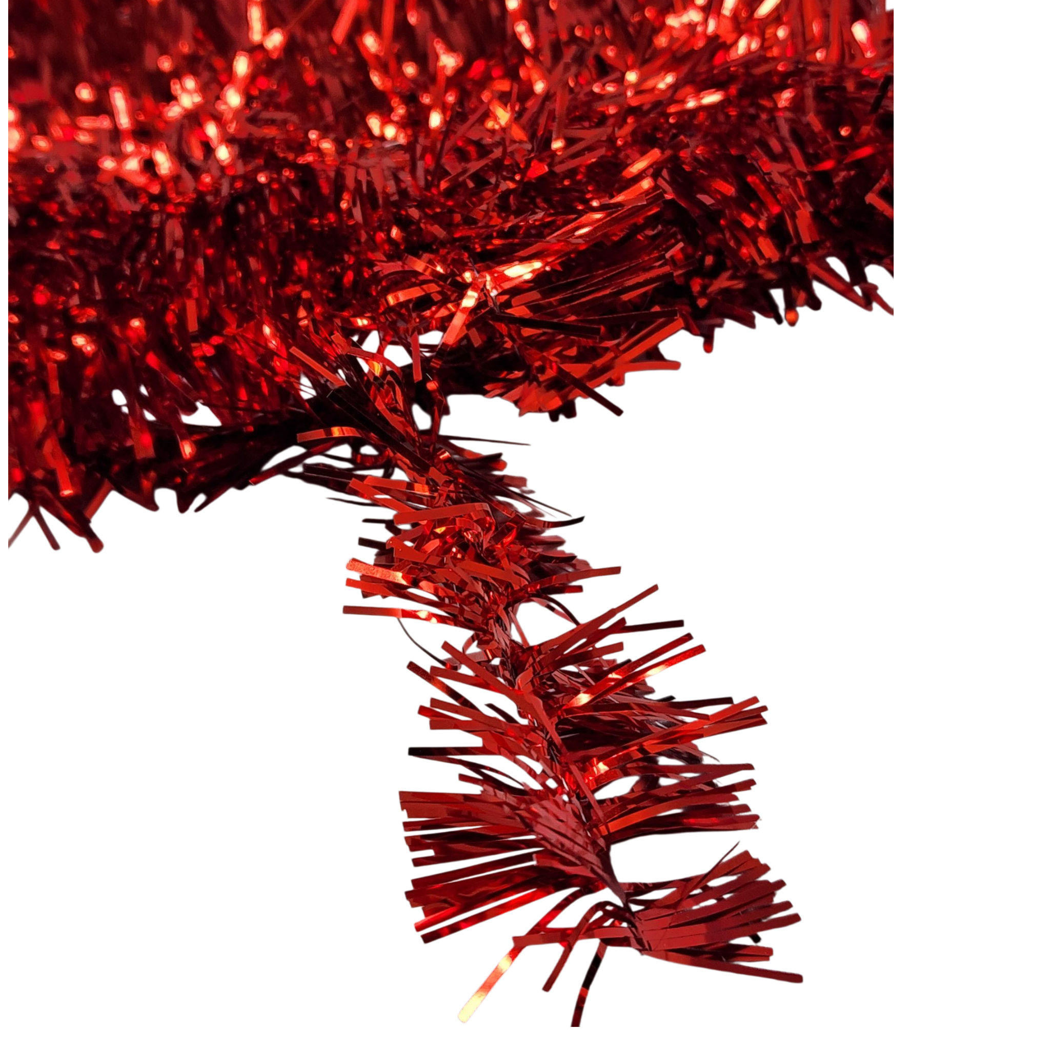 40 Feet Metallic Tinsel Garland - Red