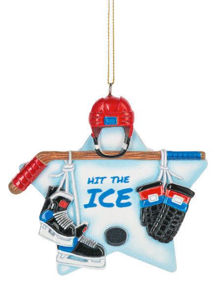 Hit the Ice Hockey Ornament