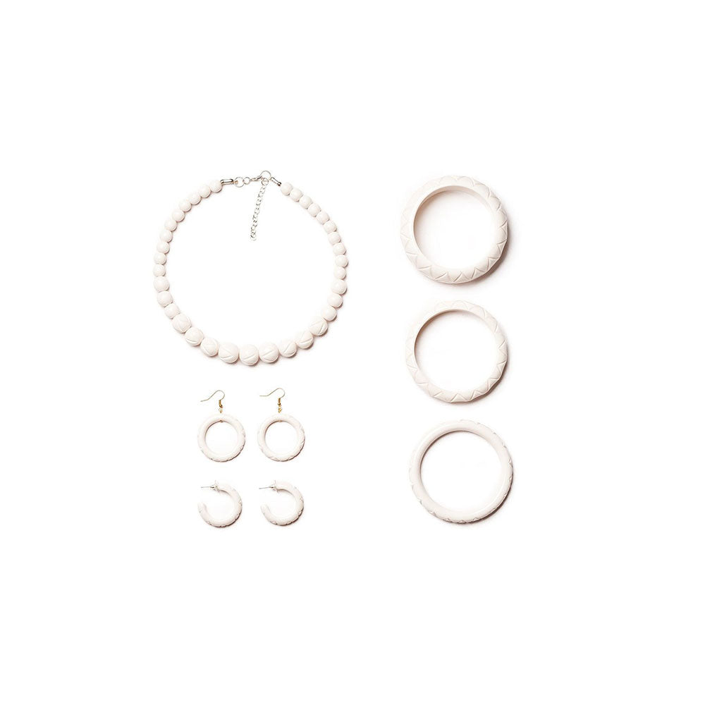 Salty Heavy Carve Hoop Earrings by Splendette