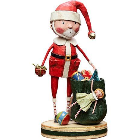 Santa & His Sack Figurine by Lori Mitchell