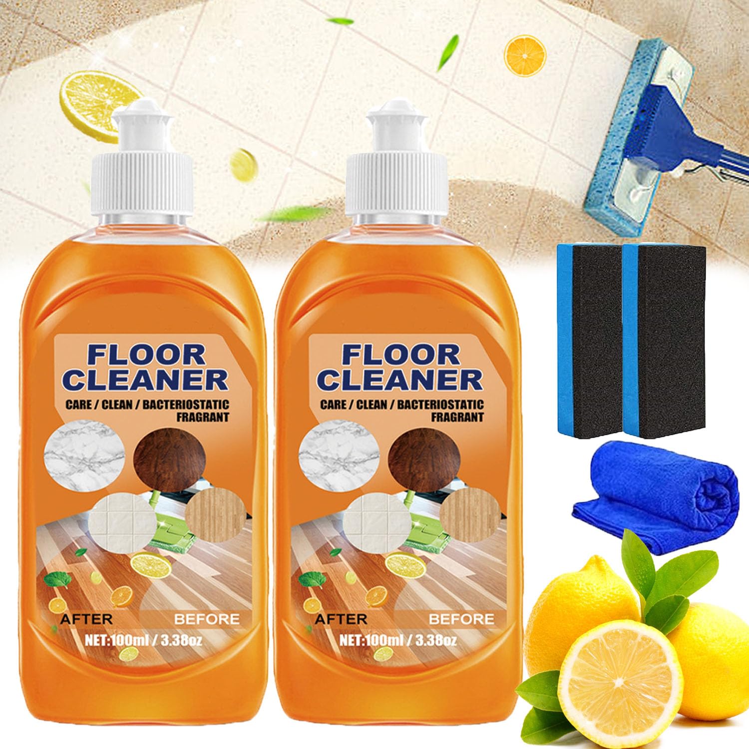 Sayceil Floor Cleaner, Aucosh Floor Cleaner, Lifesunny Floor Cleaner,Powerful Decontamination Floor Cleaner,Floor Cleaners for Tile and Wood Floors,Multi Effect Cleaning Without Damaging the Floor (2)