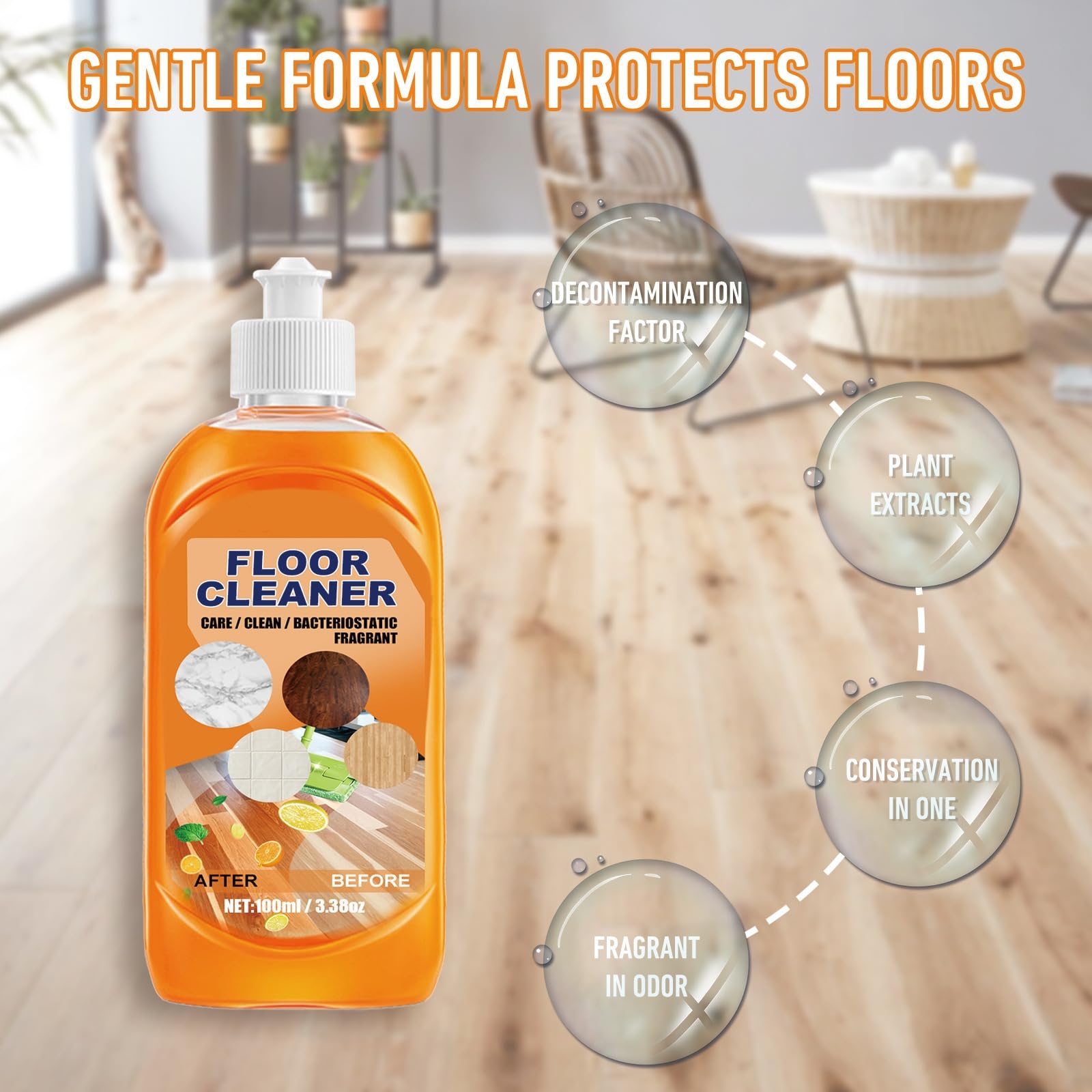 Sayceil Floor Cleaner, Aucosh Floor Cleaner, Lifesunny Floor Cleaner,Powerful Decontamination Floor Cleaner,Floor Cleaners for Tile and Wood Floors,Multi Effect Cleaning Without Damaging the Floor (2)