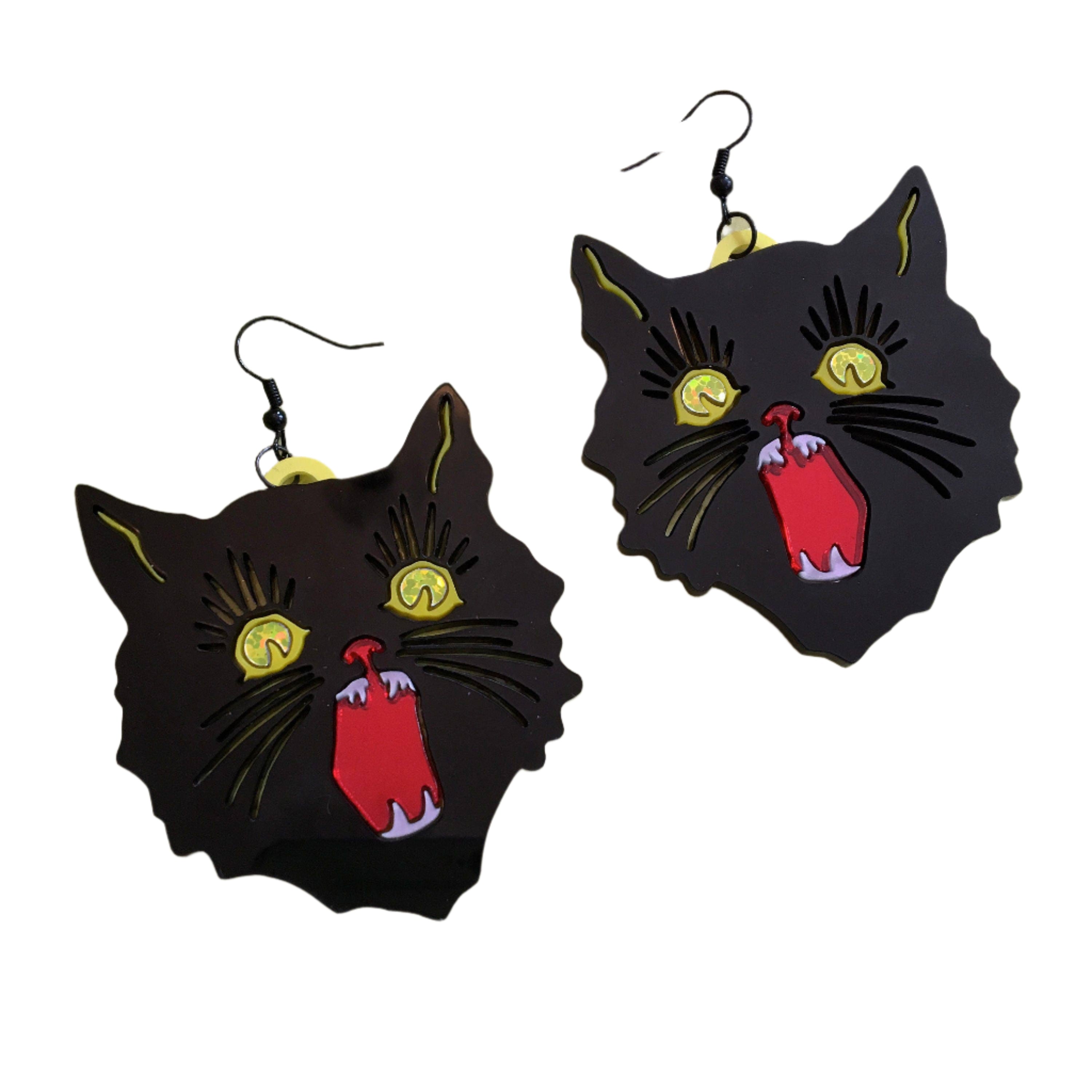 Scaredy Cat Statement Earrings
