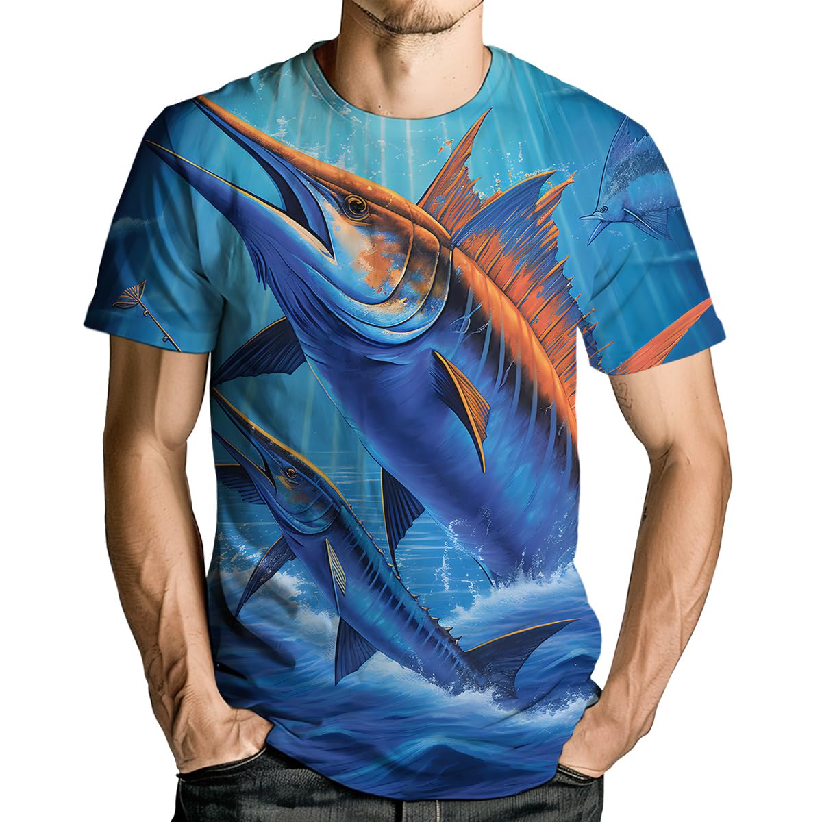 Shark Attack Shirt for Men Women 3D Shark Graphic T-Shirts Animal Short Sleeve Casual Tees