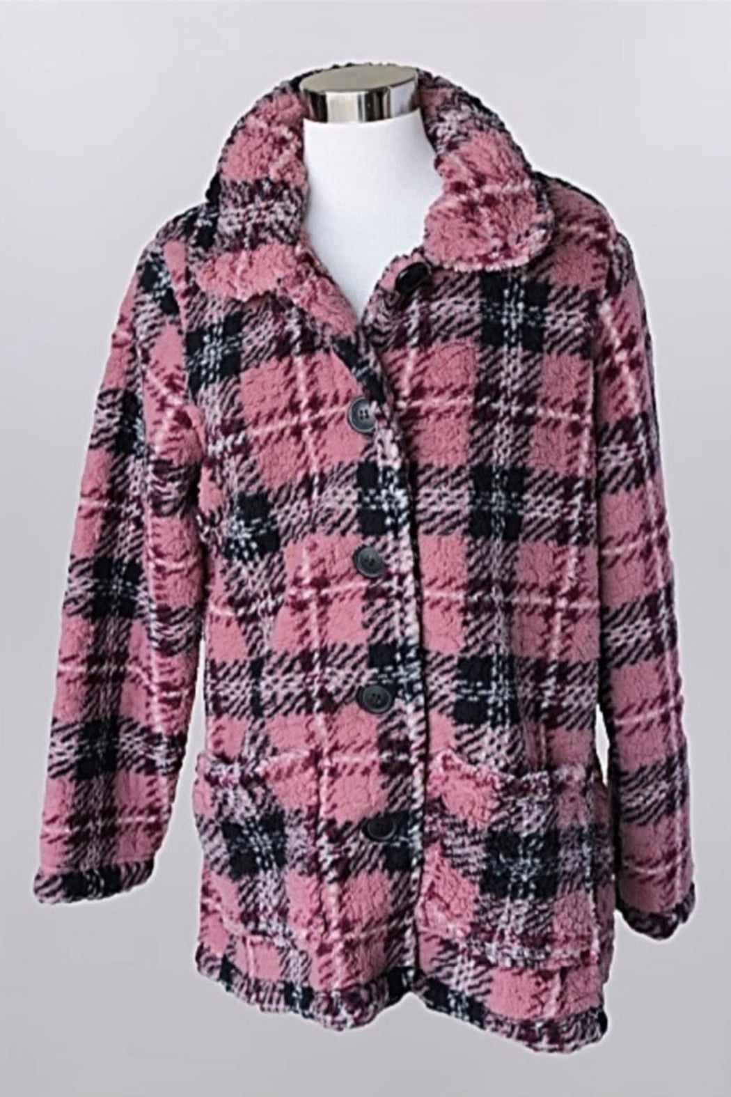 Sherpa button front jacket