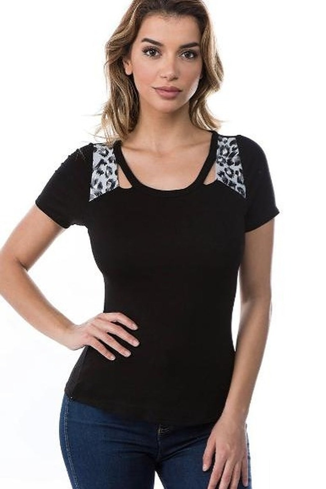 Short Sleeve Leopard Shirt