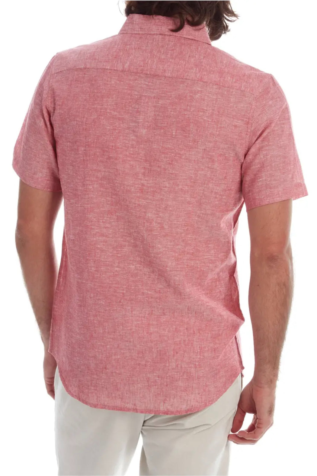 Short Sleeve Solid Linen Shirt