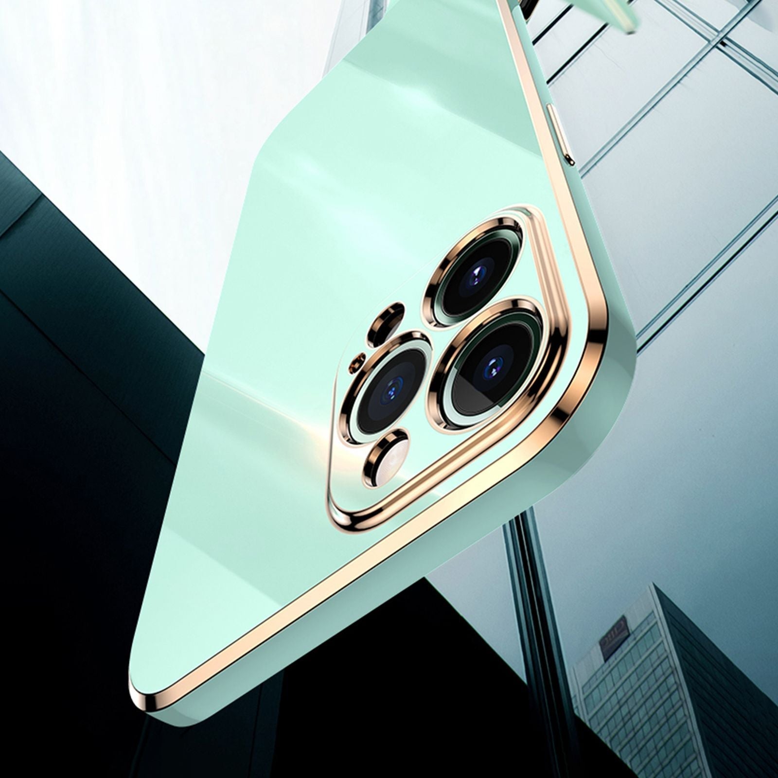 Silicone Plating Cover; Luxury Electroplated Phone Case For IPhone