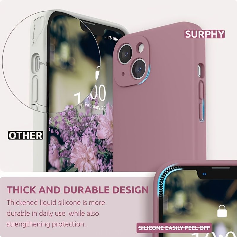 Silicone Soft Phone Case With Camera Protection For IPhone 13