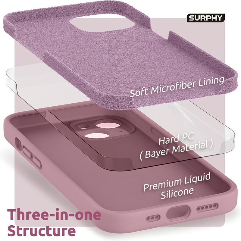 Silicone Soft Phone Case With Camera Protection For IPhone 13