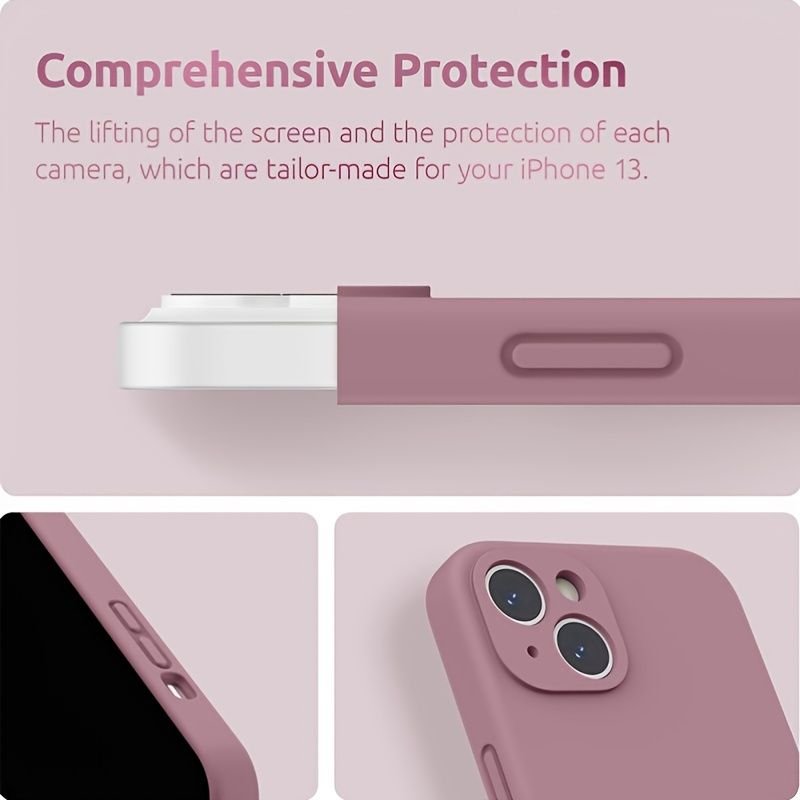 Silicone Soft Phone Case With Camera Protection For IPhone 13