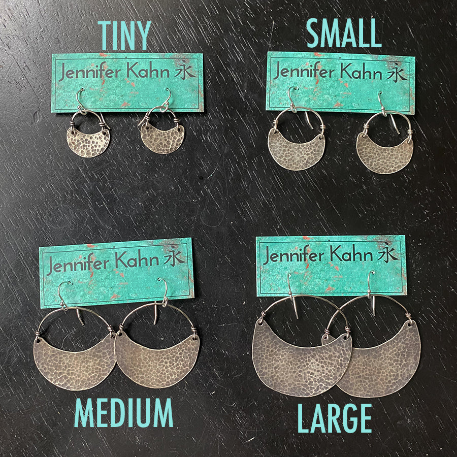 Silver Crescent Earrings