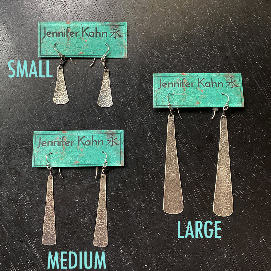 Silver Taper Earrings