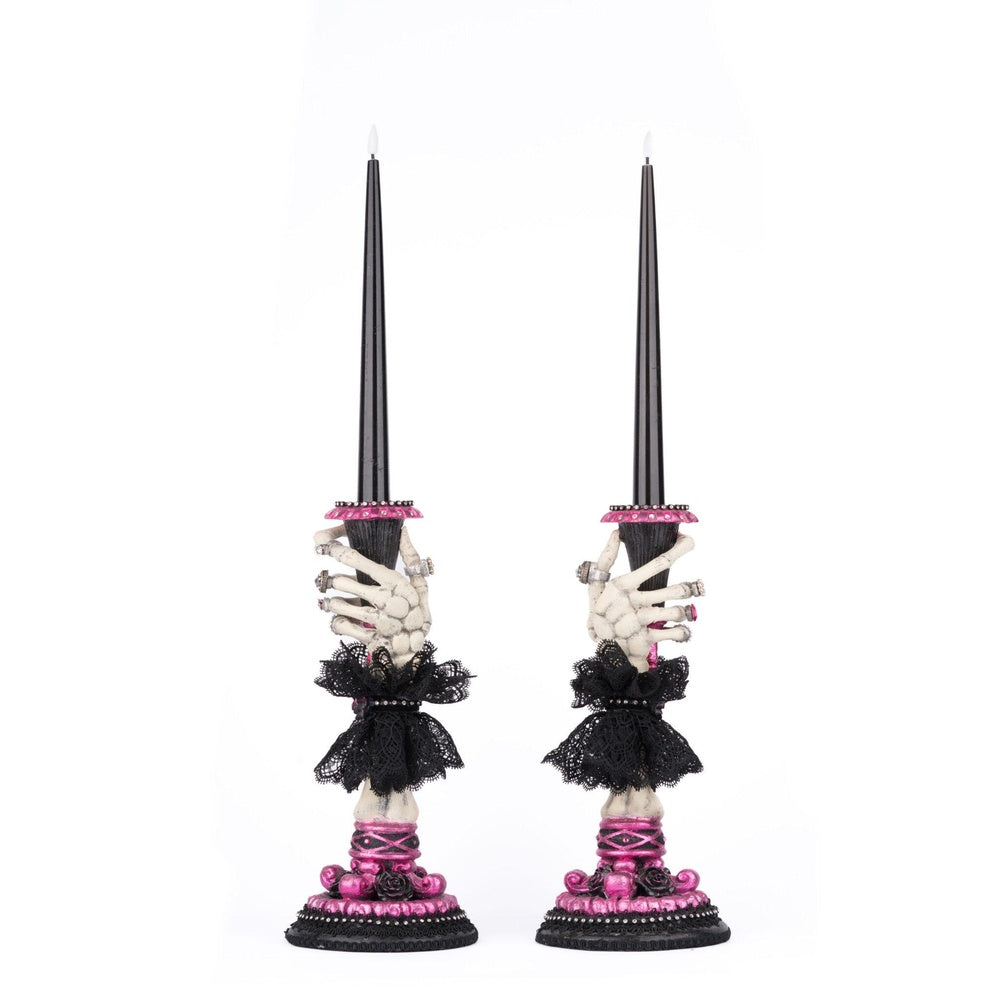 Skeleton Hand Candle Sticks Set of 2 by Katherine's Collection