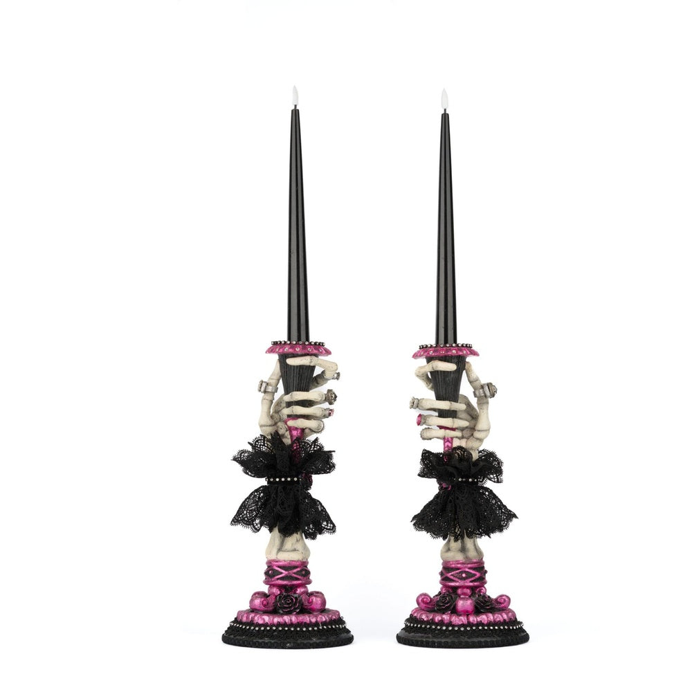 Skeleton Hand Candle Sticks Set of 2 by Katherine's Collection