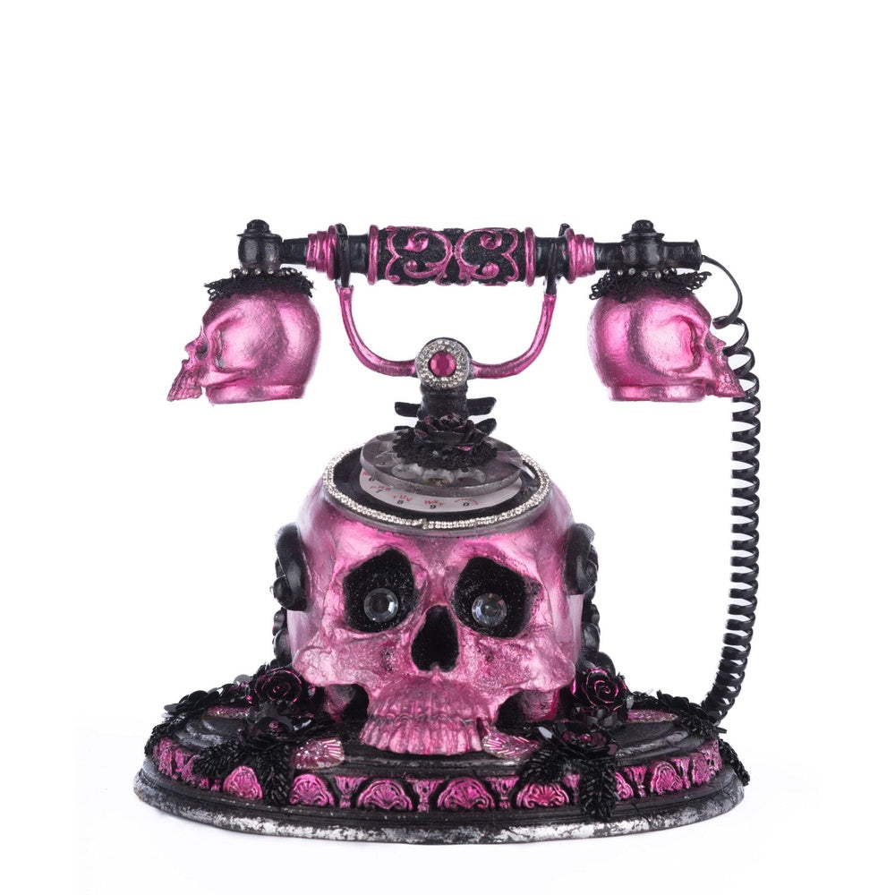 Skull And Roses Phone Tabletop by Katherine's Collection