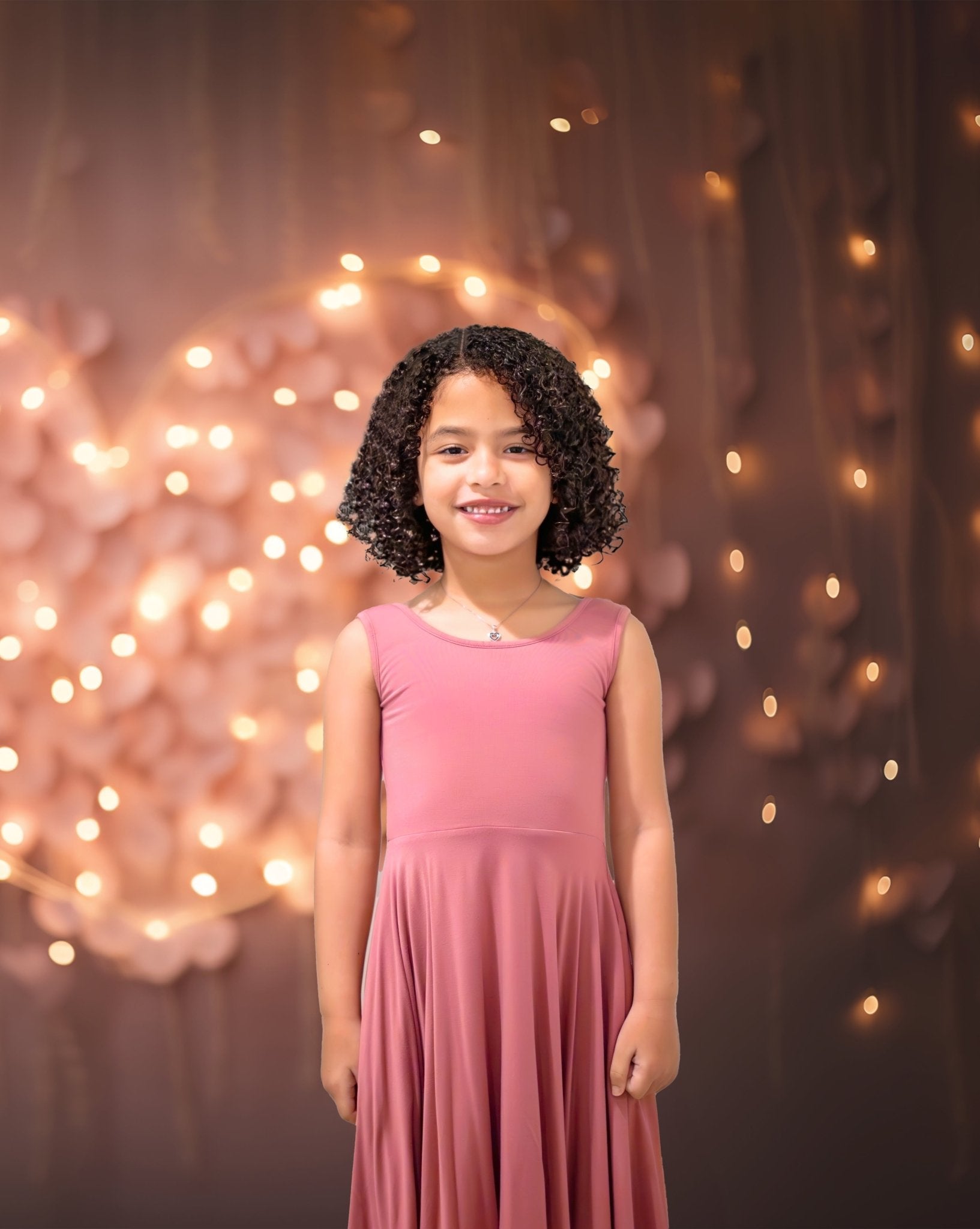Sleeveless Twirl Dress in Romantic Rose