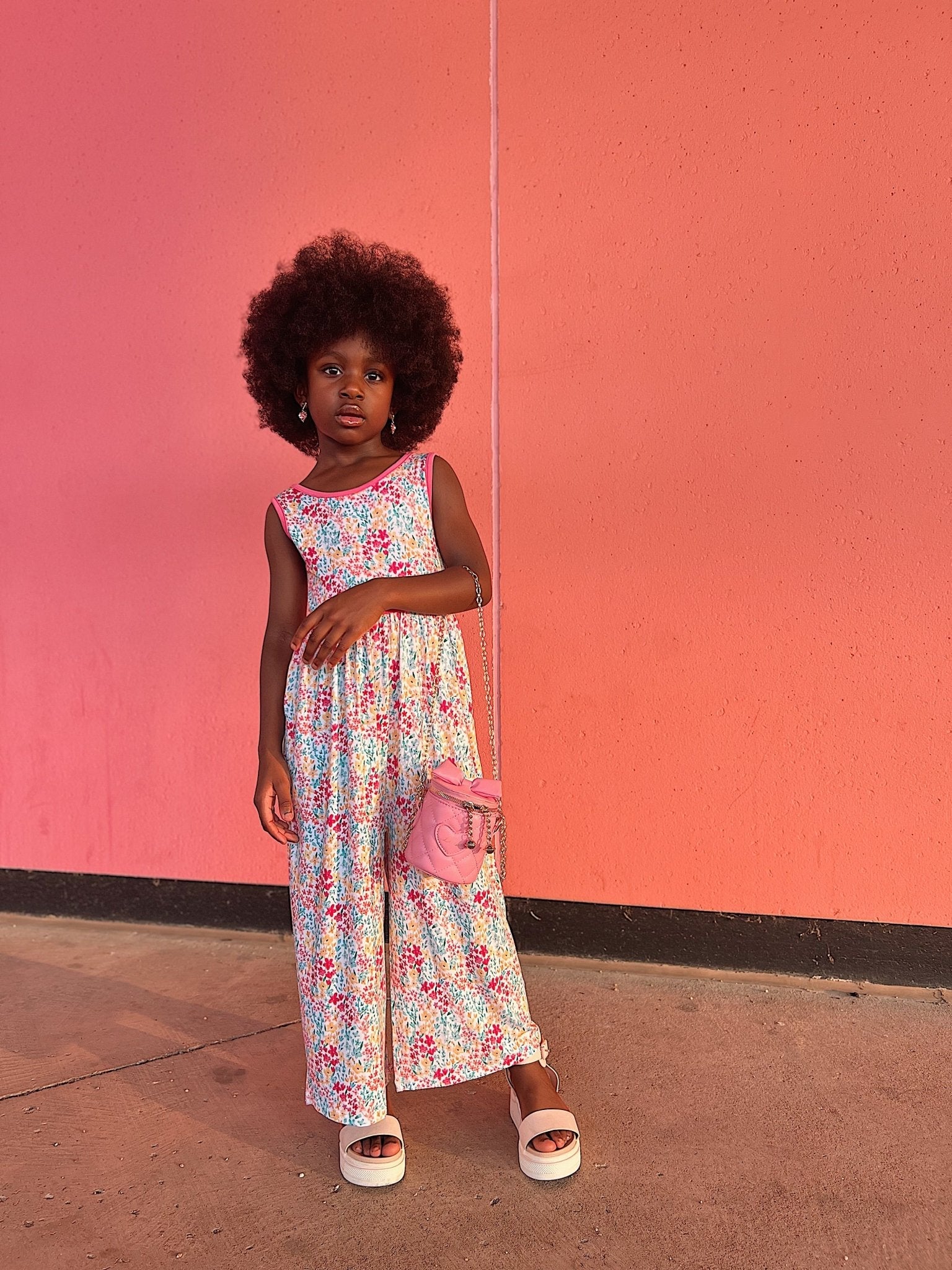 Sleeveless Wide Leg Romper in Verano Floral