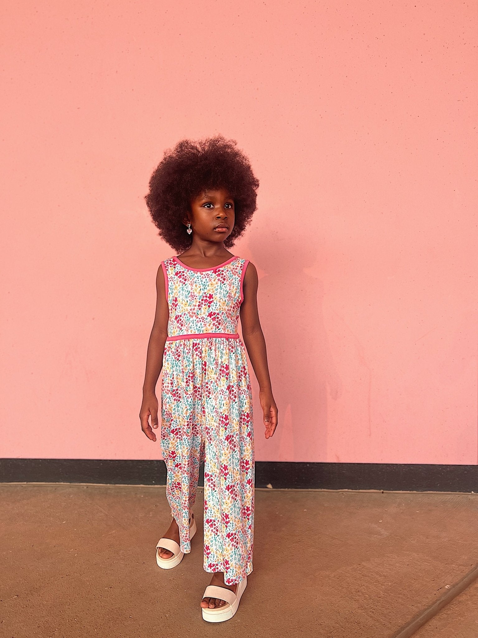 Sleeveless Wide Leg Romper in Verano Floral