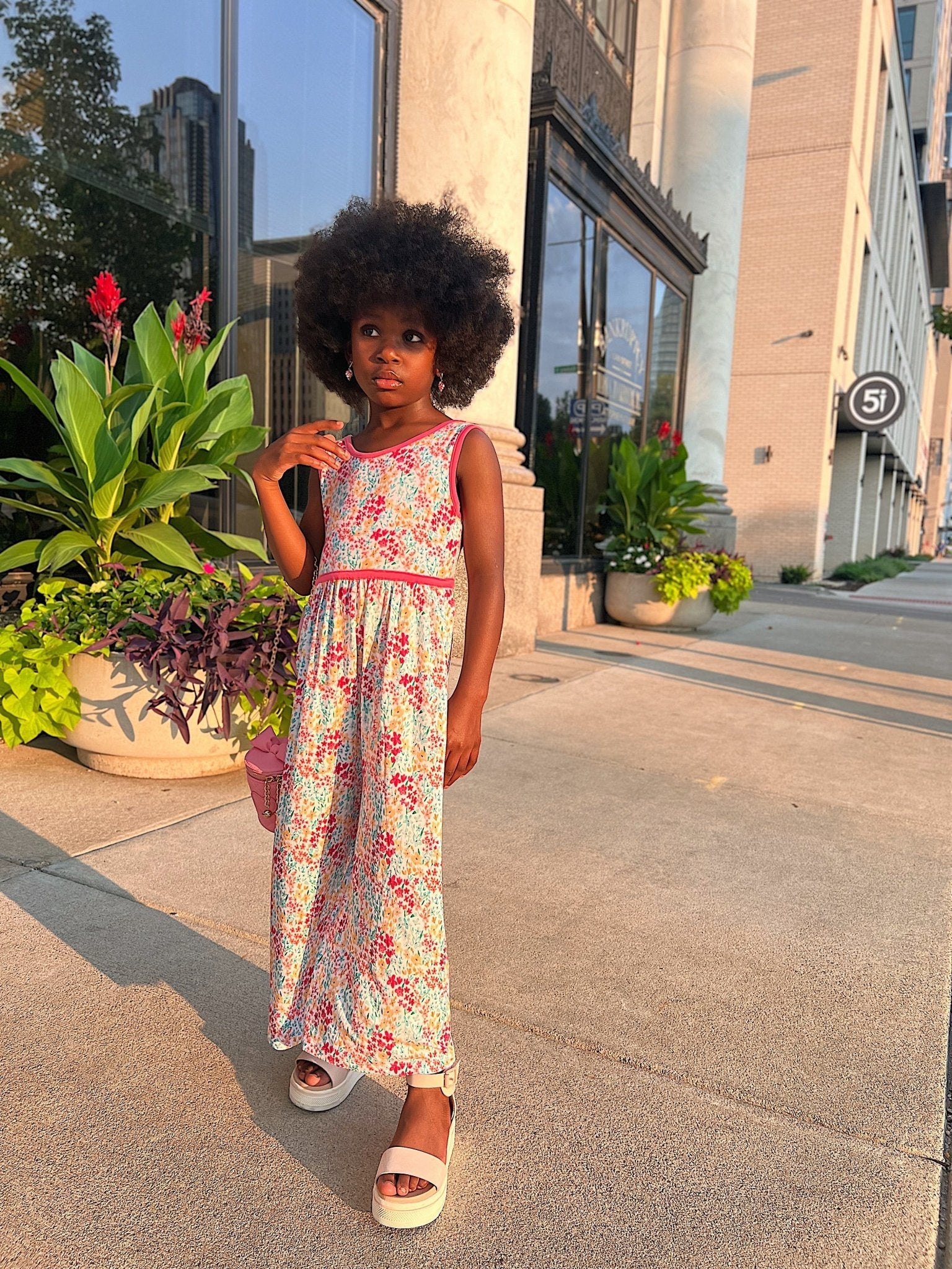 Sleeveless Wide Leg Romper in Verano Floral