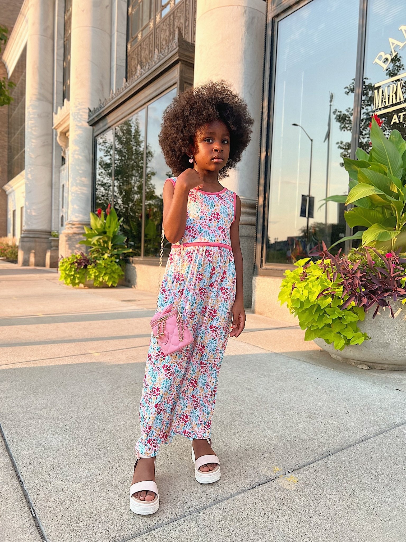 Sleeveless Wide Leg Romper in Verano Floral