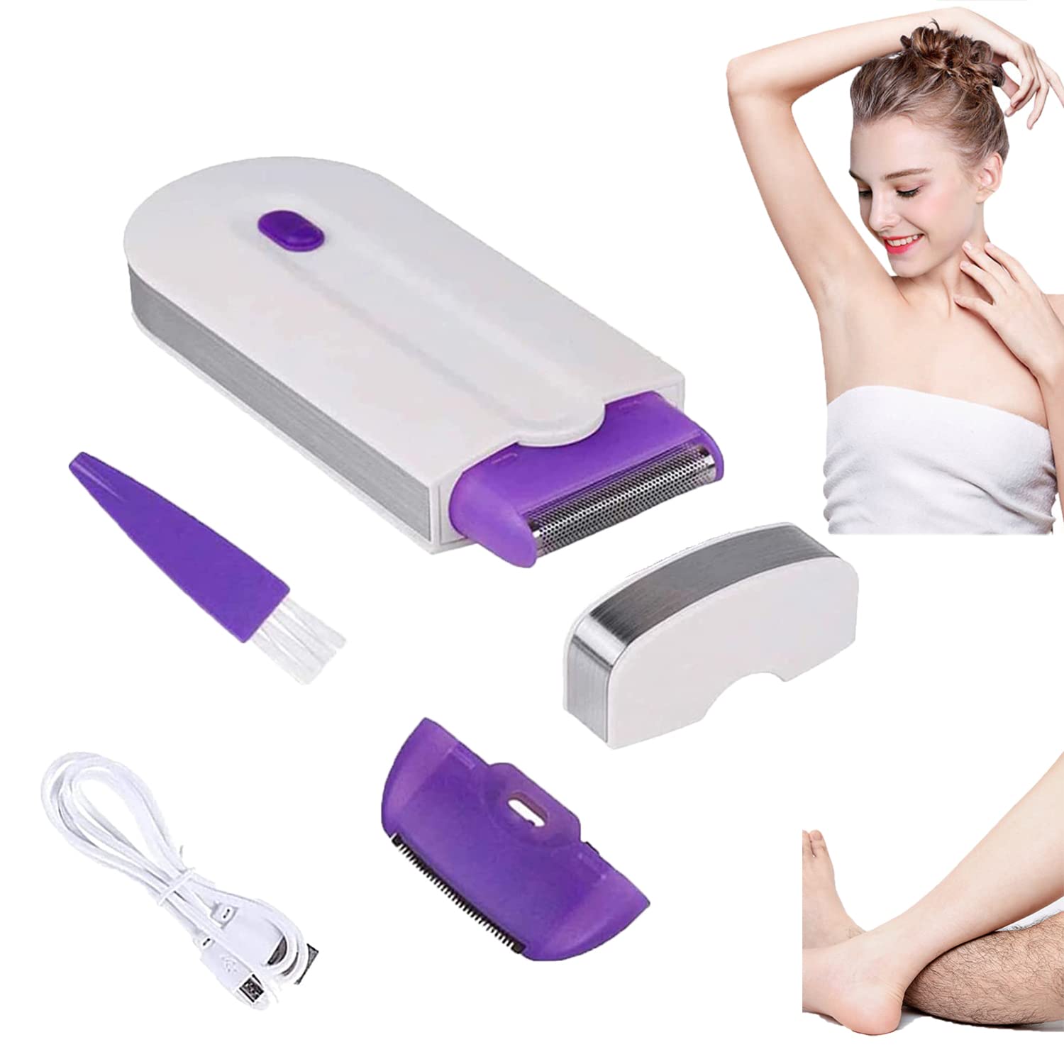 Smartshavy-Smartshavy Hair Eraser,Smart Shavey,Sillky Smoth Hair Eraser for Women,Smart Shavey Laser Hair Removal,Smart Shavy Unisex Hair Eraser,Hair Remover,Lumishave Hair Remover (1SET)