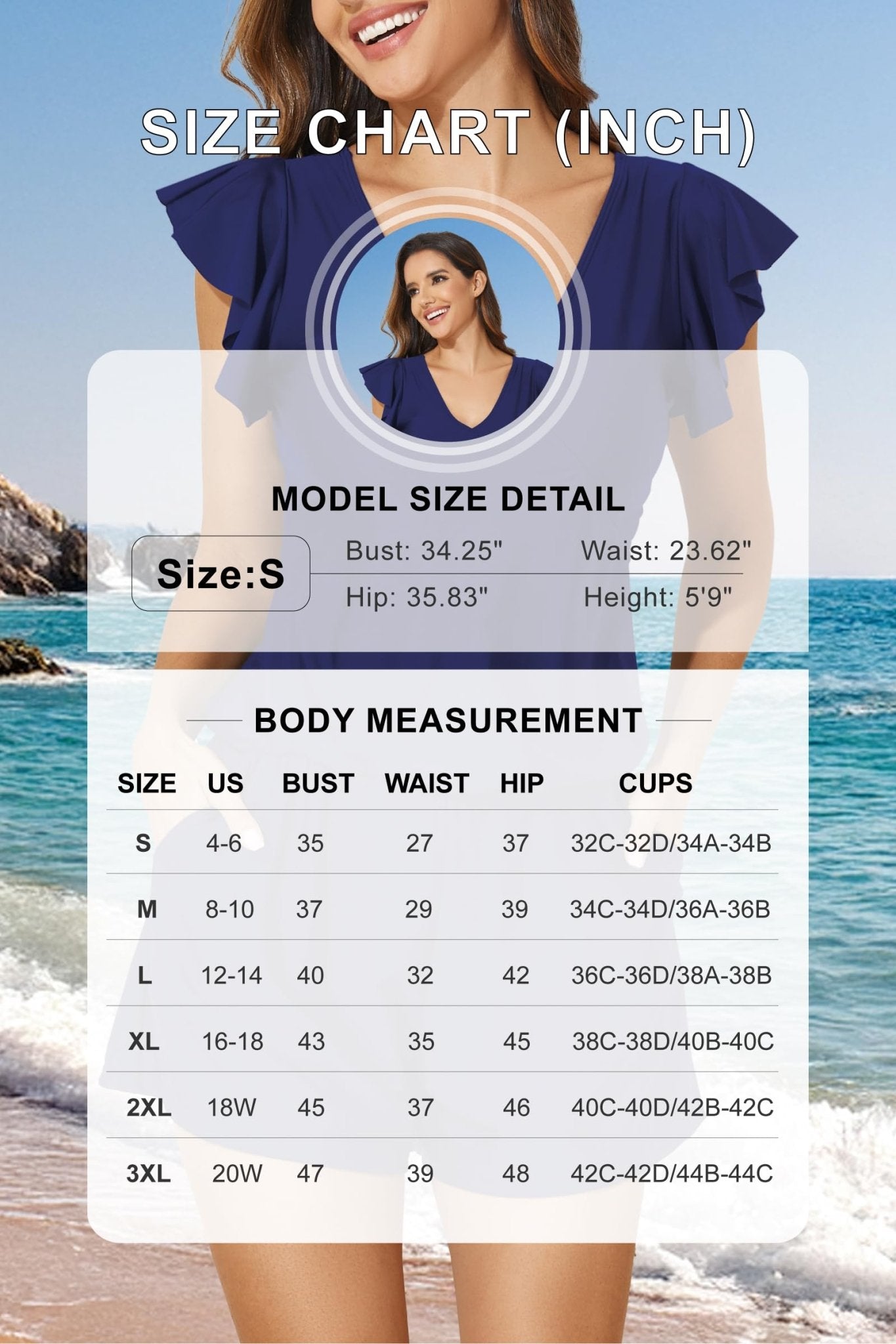 Smismivo Swim Romper with Built in Bra and Pockets Swim Dress Modest One Piece Swimsuit Full Coverage Bathing Suit