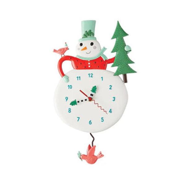 Snowy Joy Pendulum Clock by Allen Designs