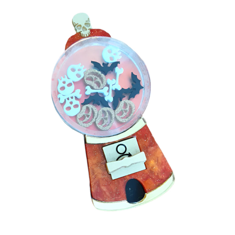 Spooky Sweet Gumball Machine Brooch by Cherryloco Jewellery